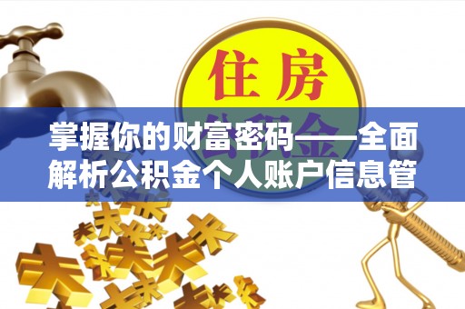 呼兰掌握你的财富密码——全面解析公积金个人账户信息管理与优化